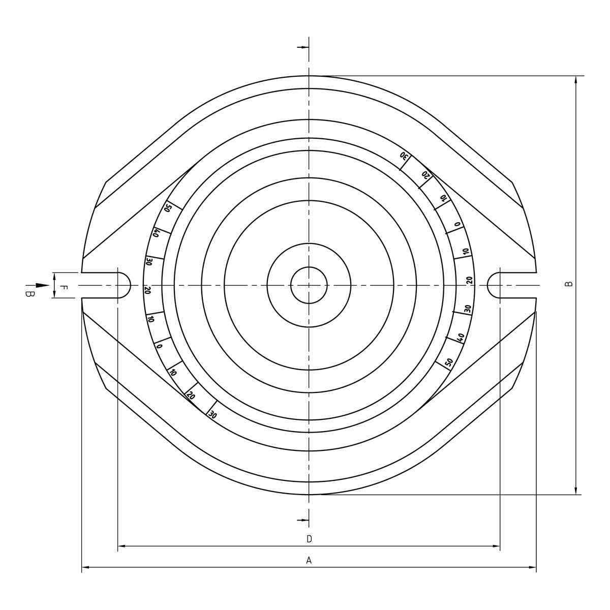 Swivel base for machine vice HPT 40