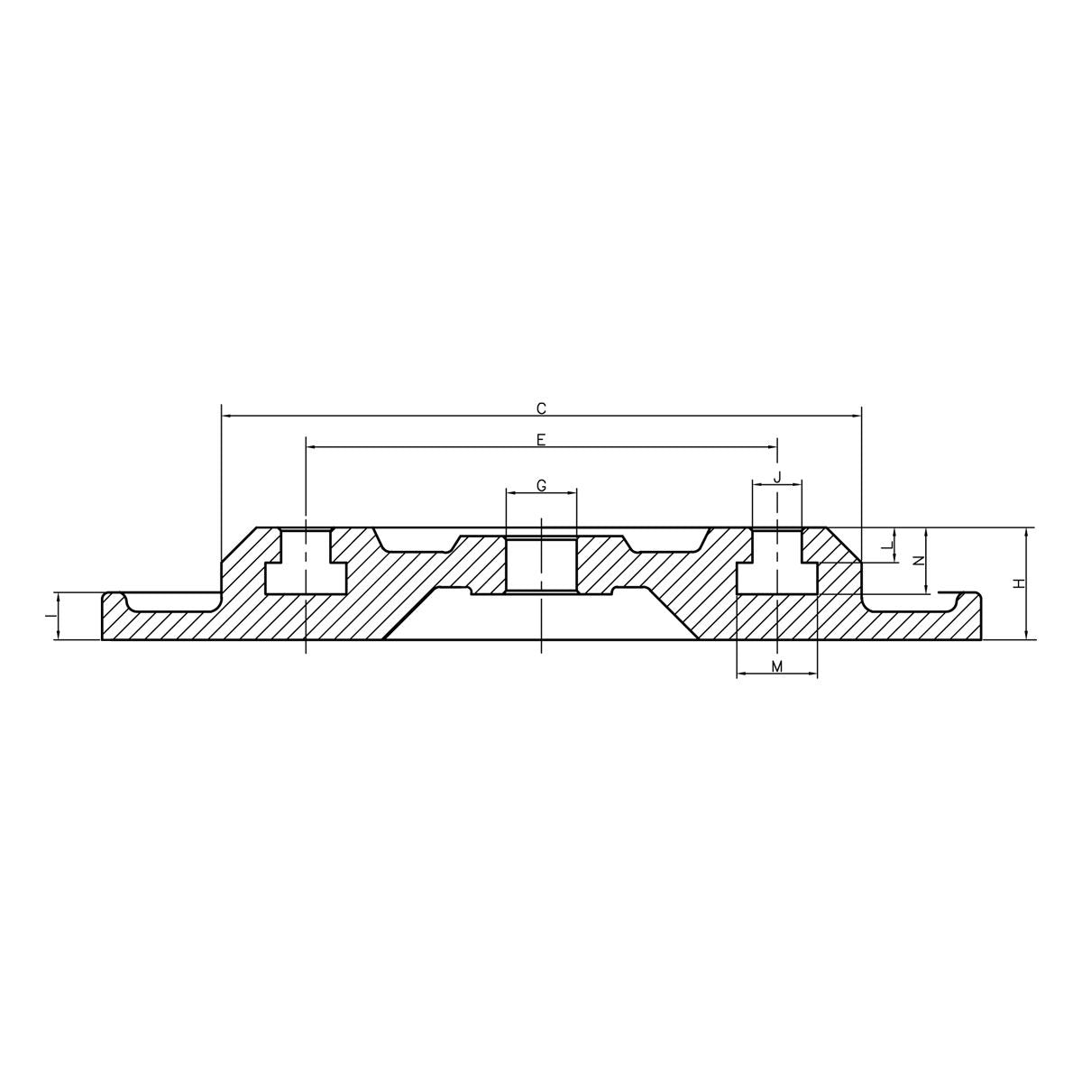 Swivel base for machine vice HPT 40