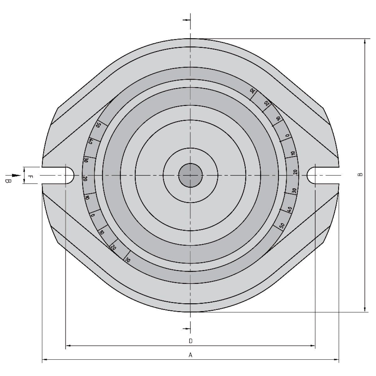 Swivel base for machine vice ATW-810