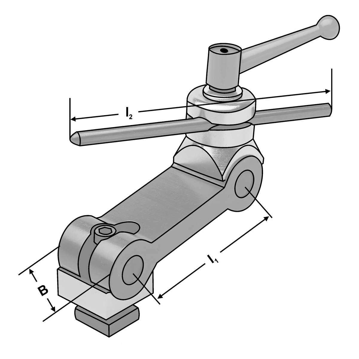 Workpiece stop, universal ATS-160BH/T-16mm