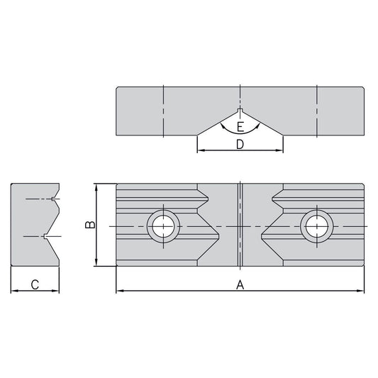 Prismatic jaw (1 pc.) for AVQ-125 | AVL-125
