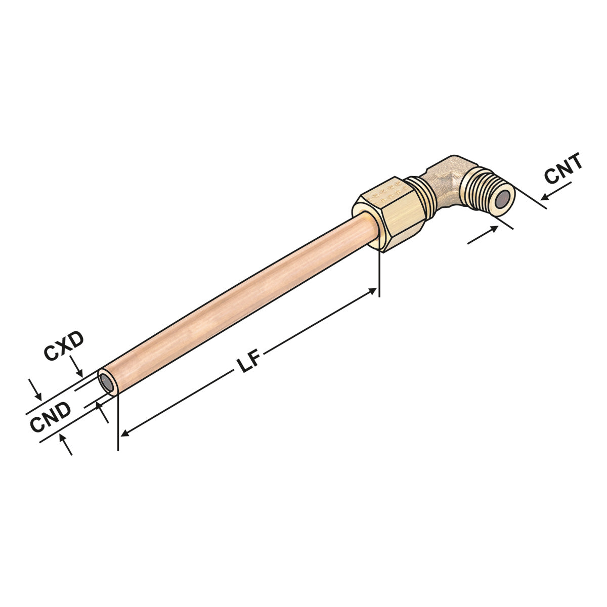 Coolant tube incl. 1/8" Adapter for VDI-toolholders
