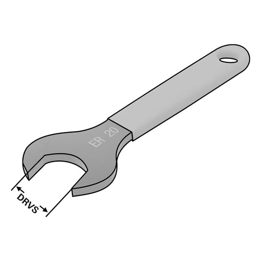 Wrench | ER16 | 1-10 | DCF=28 | DRVS=25 for hexagonal clamping nut