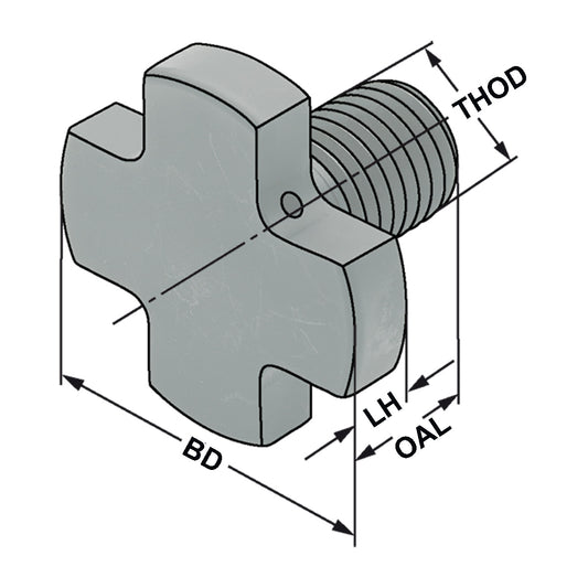 Retaining screws DIN 6367 M16 with drill through for coolant