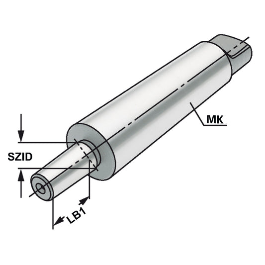 Drill chuck adaptor DIN 238 MK 2 - B16