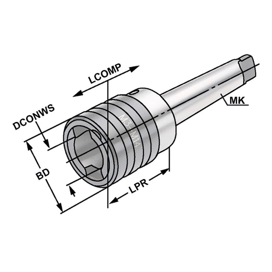 Quick change tapping chuck MK 4 - M5-M22 - Gr.2