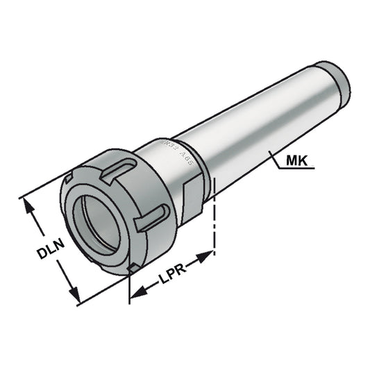 ER-Collet chuck  MK 3 - 2/16 - 56 | ER 25