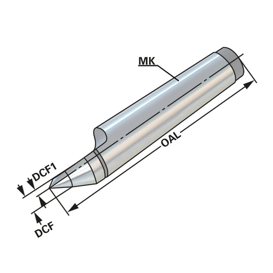 Solid half point MK 3 | DIN 806 HE