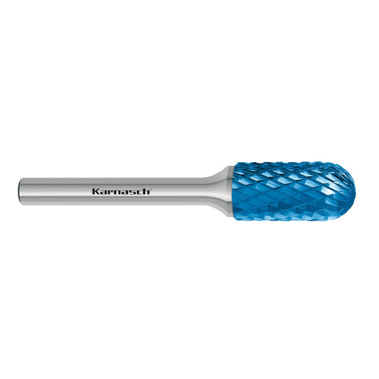 Tungsten carbide burr Blue-Tec coated WRC/ HP-6 d1=6 / l2=18 / d2=6 / l1=50mm