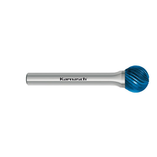 Tungsten carbide burr Blue-Tec coated KUD / HP-2 d1=6 / l2=4,7 / d2=6 / l1=50mm
