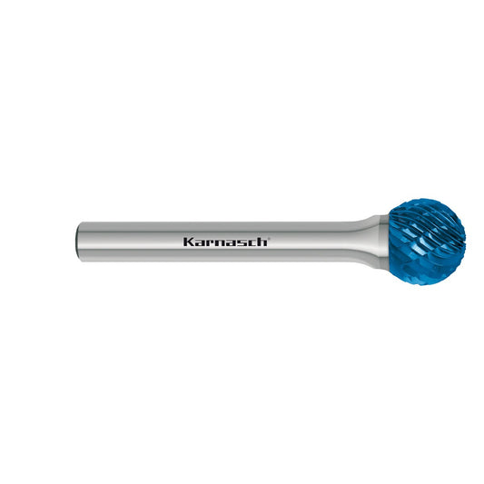 Tungsten carbide burr Blue-Tec coated KUD / HP-3 d1= 4,0 / l2= 3,4 / d2= 3 / l1= 38mm BESTSELLER