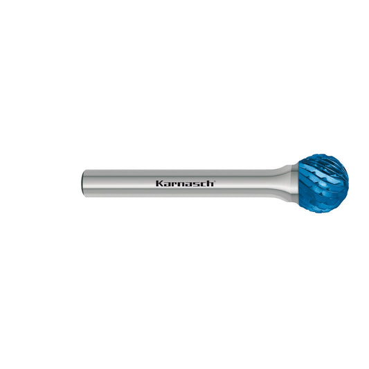 Tungsten carbide burr Blue-Tec coated KUD/ HP-6 d1=6 / l24,7 / d2=6 / l1=50mm