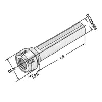 Collet chuck with straight shank ER16 - 1/10 - 150 | Ø = 16