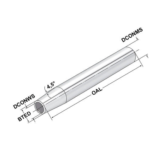 Shrink fit extensions 4,5° 20 - 05 - 150