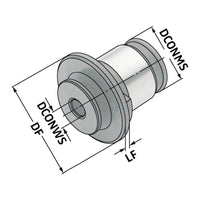 Quick change adaptors without safety clutch Size 2 | 6 x 4,9