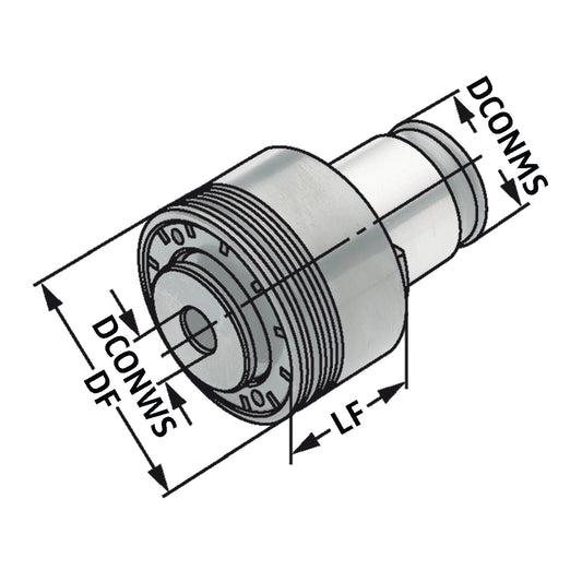 Quick change adaptors with safety clutch Size 2 | M16 | 12 x 9 | DIN 376