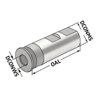 Clamping sleeves for taps with quick change DCONMS=25 | 7 x 5,5