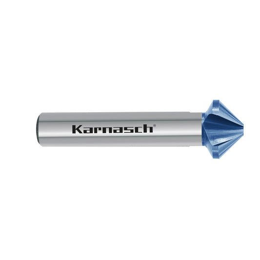 Countersink 90Â°UNEQUAL PITCH, HSS-XE Blue-Tec coated 3-flat-shank, DIN 335 d=8,3mm
