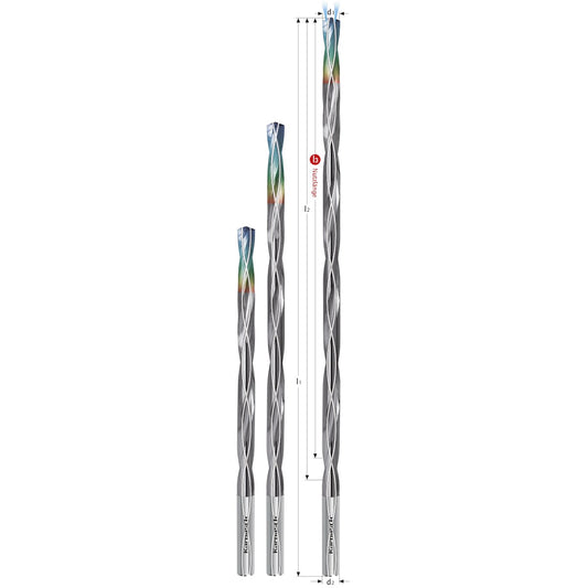 Solid carbide twist drill with IC d= 9,9/L3= 80 HAK NHC-7000