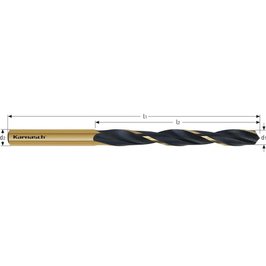 SS Twist drill DIN338 d=2,8 / L2=33 HA Bronze Line Valuetool