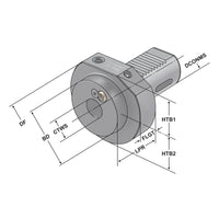 Morse taper adaptor - form F1 F1 - 25 - MK1