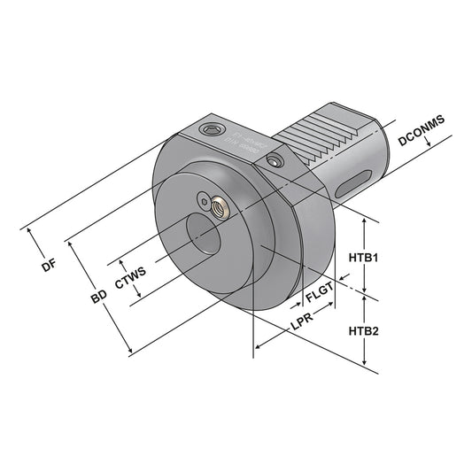 Morse taper adaptor - form F1 F1 - 25 - MK2