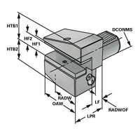 Radial toolholder - form B3 overhead right short B3 - 25 x 16 x 30