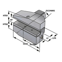 Radial toolholder - form B7 overhead right long B7 - 25 x 16 x 30
