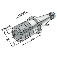 Quick change tapping chuck SK 30 - M5-M22 - Gr.2