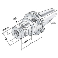 Hydraulic expansion chuck SK 30 - 10 - 64