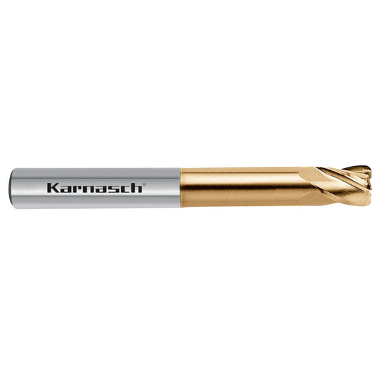Solid carbide end mill with corner radius, short, Rockwell Cutter / HSC/HHC d= 12,0 / r= 1,0 / L3= 36 mm HXC-NanoÂ³