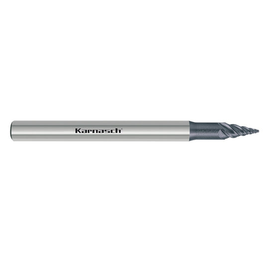 Solid carbide parabola d1=2,0/r1=1,0/d4=5,0/r3=25,0/l3=20,0mm DCC 0318 - graphite / zirconium