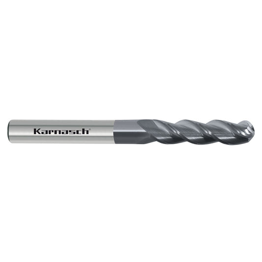 Solid carbide roughing end mill,  with 3D ball nose / DCC 0318 - Graphite d= 8,0 / r= 4,0 / L2= 30 / L3= without / Z=3