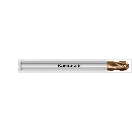 Solid carbide 3D ball nose end mill for Inox d= 2,0 / r=1,0 / L1= 80 INOX HP