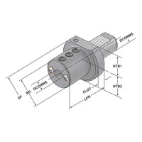 Boring bar holder - form E2 E2 - 30 x 16