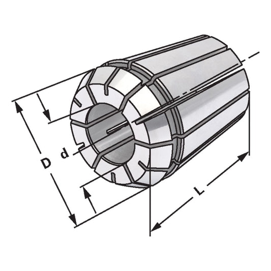 ER-Precision collet ER8 | 4004EP | < 5µm | Ø 4,0 - 3,5