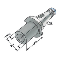 Morse taper adaptor SK 40 - 3 - 65