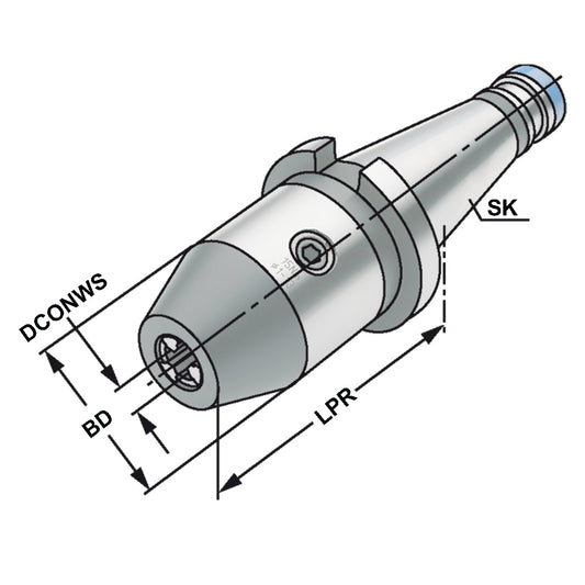 CNC-Drill chuck SK 40 - 1/13 - 83