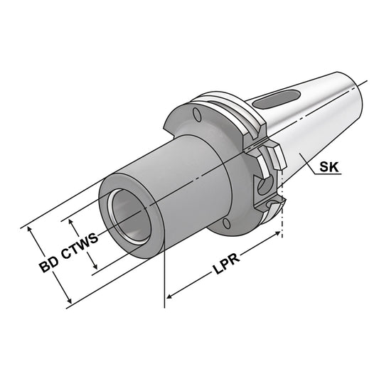 Morse taper adaptor SK 40 - 3 - 70
