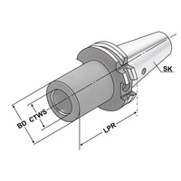 Morse taper adaptor SK 40 - 4 - 110