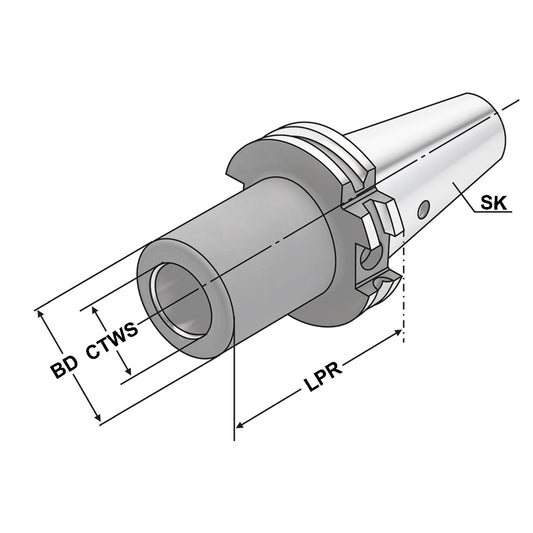 Morse taper adaptor SK 40 - 4 - 110