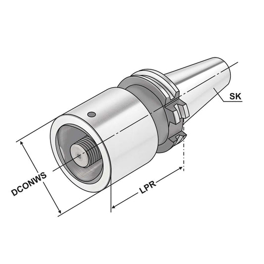 Adaptor SK to ISO 26623 (PSK) SK 40 - PSK 40 - 40