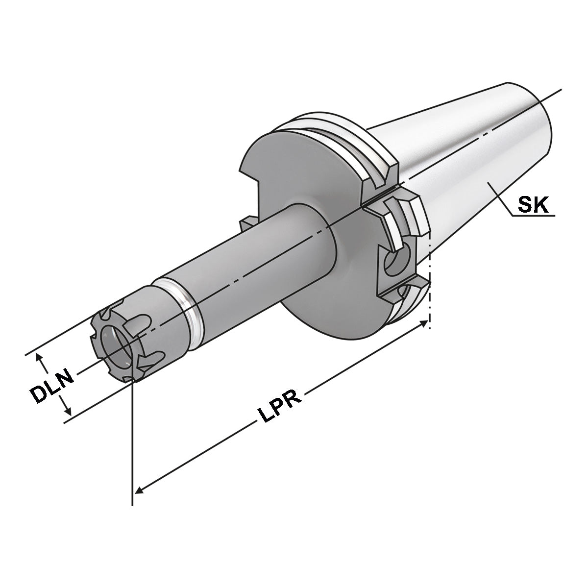 ER-Collet chuck  SK 40 - 1/10 - 100 | ER 16 | Mini