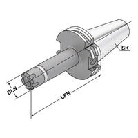 ER-Collet chuck  SK 40 - 1/10 - 100 | ER 16 | Mini