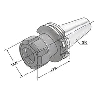 ER-Collet chuck  SK 40 - 2/13 - 200 | ER 20