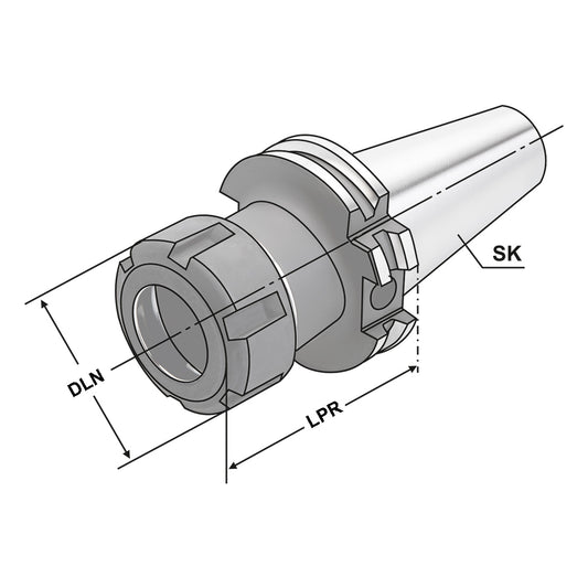 ER-Collet chuck  SK 40 - 2/13 - 200 | ER 20
