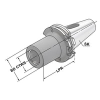 Morse taper adaptor SK 40 - 1 - 50