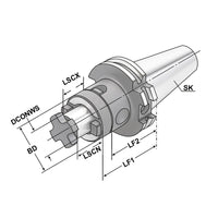 Combi shell mill holder  SK 40 - 22 - 55