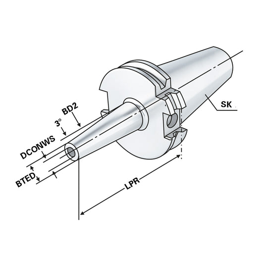 Shrink chuck 3° SK 40 - 06 - 80