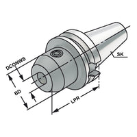 End mill holder Weldon BT 40 - 06 - 50
